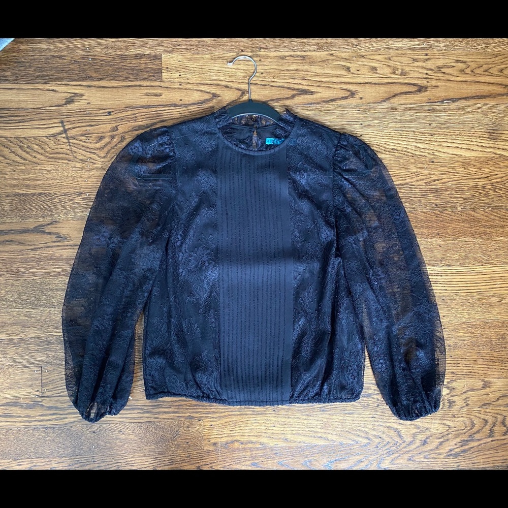Alice + olivia lace Blouson top